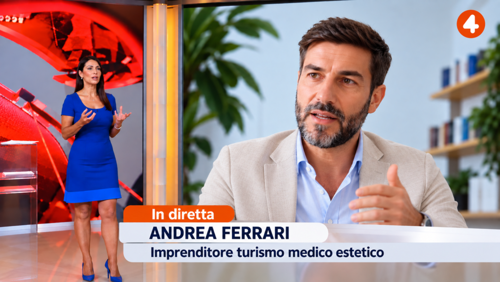 Andrea Ferrari a Diario del Giorno su Rete 4: turismo medico e chirurgia estetica all’estero